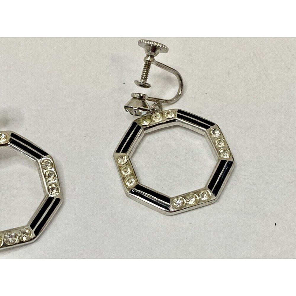 Lot of 4 Vintage Unmarked Clip On Earrings Estate Find Gold & Silver‎ Tone READ - Picture 8 of 10